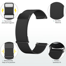 Carica l'immagine nel visualizzatore di Gallery, Amzpas Cinturino per Samsung Galaxy Watch 4/5/6/7 40mm 44mm, Cinturino in Acciaio,Metallo Magnete per Samsung Galaxy Wat