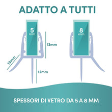 Carica l'immagine nel visualizzatore di Gallery, Engelbach® Guarnizione Doccia Sottoporta - Per porte in vetro 5-8 mm - Profilo in gomma extra spesso - Impermeabile e fa