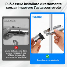 Carica l'immagine nel visualizzatore di Gallery, URAQT Universale Supporto Soffione Doccia, Supporto Doccia Regolabile a 360°, Rimovibile Supportos per Doccias Adatto pe
