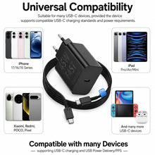 Carica l'immagine nel visualizzatore di Gallery, 45W USB-C Rapido Caricatore PD PPS con cavo da 2M per Smartphone e Tablet