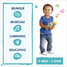 Carica l'immagine nel visualizzatore di Gallery, VTech Le Magiche Maracas Luminose, Strumento Bilingue per Bambini, Giocattolo per Neonati in Italiano e Inglese, Libro N