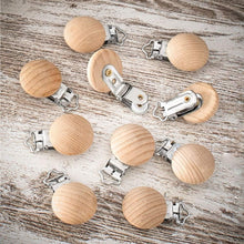Carica l'immagine nel visualizzatore di Gallery, RUBY 10 clip per ciuccio, in legno, per bambini, per il fai da te, per il fai da te, per evitare che il ciuccio, per il 