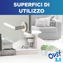 Carica l'immagine nel visualizzatore di Gallery, Oust 3 in 1 Disinfettante Spray Superfici e Tessuti, Open Air, 1 x 400 ml