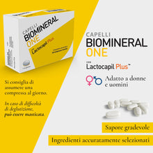 Carica l'immagine nel visualizzatore di Gallery, Biomineral One Capelli Più Forti, Voluminosi e Spessi, 30 Compresse, Integratore per Capelli a Base di Lactocapil Plus c