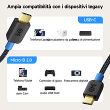 Carica l'immagine nel visualizzatore di Gallery, Cable Matters USB-C a Micro USB con investimento intrecciato, 1 m, Nero