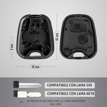 Carica l'immagine nel visualizzatore di Gallery, JONGO® - Guscio Chiave senza Lama Compatibile con Citroën Berlingo Saxo Xsara Picasso Peugeot Partner 406 | Cover Teleco