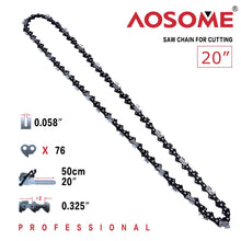 Carica l'immagine nel visualizzatore di Gallery, AOSOME Catena per Motosega - 20" 325 76 Maglie - Accessorio per Sega a Benzina