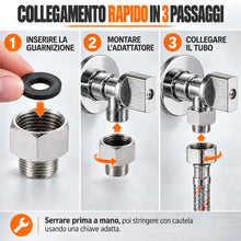 Carica l'immagine nel visualizzatore di Gallery, Ibergrif M91501 Adattatore G3/8 a G1/2, Riduttore Filettato