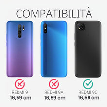 Carica l'immagine nel visualizzatore di Gallery, kwmobile Custodia Compatibile con Xiaomi Redmi 9C Cover - Back Case per Smartphone in Silicone TPU - Protezione Gommata 