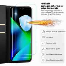 Carica l'immagine nel visualizzatore di Gallery, Cover per Xiaomi Redmi 17 4G/5G Libro in Pelle PU, [con 2 Pezzi Pellicola Vetro Temperato] Custodia Portafoglio Antiurto