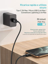 Carica l'immagine nel visualizzatore di Gallery, Kuulaa, cavo di ricarica magnetica 3 in 1, 3 A, in nylon, intrecciato, con luce LED, magnetico, cavo di ricarica USB per
