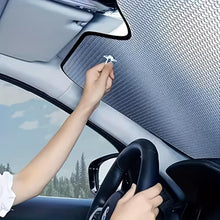 Carica l'immagine nel visualizzatore di Gallery, Parasole Auto Parabrezza Anteriore Flessibile, Parasole Macchina Pieghevole-Pop Up Riflettente Anti UV, Telo Protezione 