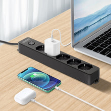Carica l'immagine nel visualizzatore di Gallery, Aigostar Multipresa Ciabatta Elettrica a 5 Posti Presa con Interruttore, 250v/3680W Cavo 5m. Nero