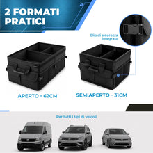 Carica l'immagine nel visualizzatore di Gallery, Organizer Bagagliaio Auto Pieghevole Antiscivolo Nero