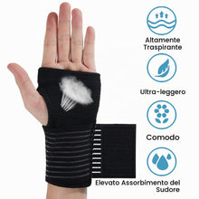 Carica l'immagine nel visualizzatore di Gallery, AOOWU Fascia da Polso, 2 pezzi Supporto Polso Elastica Ambidestra, Tutore Tunnel Carpale, Tutore Polso per Dolori Artico