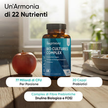 Carica l'immagine nel visualizzatore di Gallery, Fermenti Lattici Probiotici e Prebiotici, 77 Miliardi di CFU, 20 Ceppi