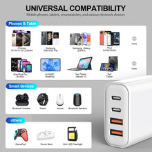Carica l'immagine nel visualizzatore di Gallery, Caricatore USB C Alimentatore - 45W Presa Rapido Replacement for iPhone 16 15 14 13 12 11 Pro Max Plus Mini SE 2020 XS XR,Pad,4-Port USB C Spina Caricabatterie Carica Batterie USBC Cellulare