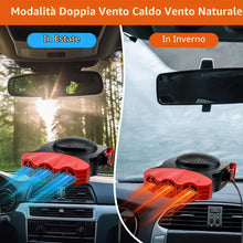 Carica l'immagine nel visualizzatore di Gallery, Riscaldatore Auto 12V 150W Stufetta Portatile per Auto, Demister Regolazione 360 Gradi Riscaldamento Universale Sbrinato