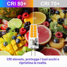 Carica l'immagine nel visualizzatore di Gallery, Lampadine LED G4 12V 2W = 20W 220LM Bianco Caldo 3000K 10 pezzi