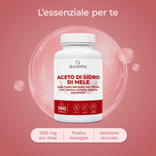 Carica l'immagine nel visualizzatore di Gallery, Bandini® Aceto di Sidro di Mele Complex 1860mg, 180 Capsule Vegane