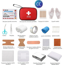 Carica l'immagine nel visualizzatore di Gallery, HONYAO® Kit di Pronto Soccorso Portatile 90 Pezzi, Mini Kit Primo Soccorso, Borsa Pronto Soccorso per Casa Auto Viaggio 