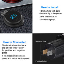 Carica l'immagine nel visualizzatore di Gallery, Quick Charge 3.0 Presa USB Carica per Auto con Interruttore: Qidoe Presa USB da 12 volt Impermeabile Adattatore Accendis