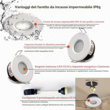 Carica l'immagine nel visualizzatore di Gallery, Sweier 5W IP65 Impermeabile LED da Incasso a Downlight, 230V Bianco Caldo 3000K 430LM, Adatto per Faretti da Bagno e Cuc