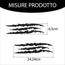 Carica l'immagine nel visualizzatore di Gallery, TLDSHOP® - Adesivo per Auto Graffi Artigli - 2 Pezzi Adesivi per Auto a Forma di Graffi Nero - Adesivo Mostro Artigli Se