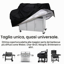 Carica l'immagine nel visualizzatore di Gallery, Copertura impermeabile per barbecue, 147,3 cm, antistrappo e anti-UV, compatibile con griglie Weber, Char-Broil, Nexgril
