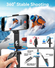 Carica l'immagine nel visualizzatore di Gallery, ORICO 175cm Treppiede Smartphone Bastone Selfie Alluminio 360° Telecomando