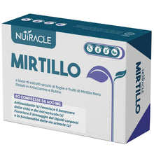 Carica l'immagine nel visualizzatore di Gallery, Nutracle Mirtillo nero 60 compresse da 600mg | Integratore Microcircolo Gambe, Capillari, Vene Occhi e Vista | Drenante 