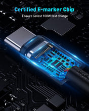 Carica l'immagine nel visualizzatore di Gallery, Baseus Cavo USB C [1M] Ricarica Rapida 100W PD QC 4.0, Cavo di Ricarica Tipo-C in Lega di Zinco per iPhone 17 16 15 14 1
