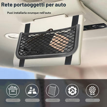 Carica l'immagine nel visualizzatore di Gallery, Rete Portaoggetti Auto Reti Bagagliaio - 2 Pezzi Borsa a Maglie Universale Autoadesiva per Auto, Tasca a Rete Multifunzi