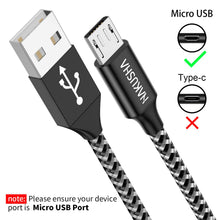 Carica l'immagine nel visualizzatore di Gallery, Cavo Micro USB [2M] Micro USB Cable 3A Ricarica Rapida Cavo Android Cavo