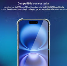 Carica l'immagine nel visualizzatore di Gallery, Vetro Temperato per iPhone 16 [2 Pezzi] Vetrino Protettivo Pellicola Protezione Schermo
