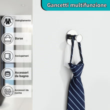 Carica l'immagine nel visualizzatore di Gallery, SAYAYO Ganci Adesivi Portasciugamani in Acciaio Inox Gancio Accappatoio