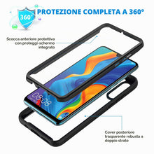 Carica l'immagine nel visualizzatore di Gallery, CENHUFO Cover Huawei P30 Lite, 360 Gradi Antiurto con Protezione dello Schermo Integrata Rugged Doppia Faccia Bumper Tra