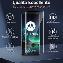 Carica l'immagine nel visualizzatore di Gallery, Vanrain Vetro Temperato per Motorola Edge 40 Neo, 2+2 Pezzi Curva 3D Pellicola Vetro e Fotocamera Protettivo, Durezza 9H