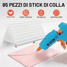 Carica l'immagine nel visualizzatore di Gallery, Pistola Colla a Caldo Mini: DEKO 50W Pistola a Caldo per Crafting con 85 Pezzi 7mm×120mm Colla a Caldo, per Scuola, DIY,