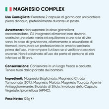 Carica l'immagine nel visualizzatore di Gallery, Magnesio Completo 4 in 1, 400mg Forma Elementare, 120 Capsule Vegane