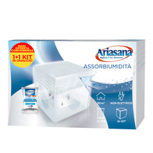 Carica l'immagine nel visualizzatore di Gallery, Ariasana Assorbiumidità Kit Mini 1+1 Inodore, Deumidificatore Spazi Ridotti, Ariasana Assorbiumidità per Cucina, Bagno, 