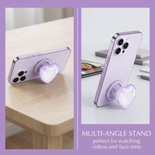 Carica l'immagine nel visualizzatore di Gallery, 2 Pezzi Supporto magnetico con design cuore per smartphone, impugnatura pieghevole, compatibile con tablet