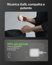 Carica l'immagine nel visualizzatore di Gallery, Belkin SmartProtect Caricatore USB C a 2 Porte 67W, Doppio Caricabatteria GaN con 2 Porte USB-C, Ricarica Rapida per Mac