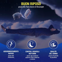 Carica l'immagine nel visualizzatore di Gallery, Novanight Tripla Azione Melatonina per Dormire, 30 Compresse
