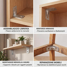Carica l'immagine nel visualizzatore di Gallery, 20 Staffe Angolari 90°, Staffe a L Heavy Duty, 50×50×35 mm, con Viti