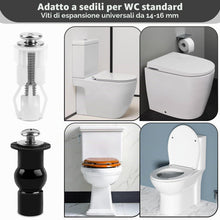 Carica l'immagine nel visualizzatore di Gallery, 4 Pezzi Fissaggi WC Sedile, Accessori per Sedile WC, Fissaggio Vite per Sedile WC, Fissaggio Dado di Gomma per Fissare T