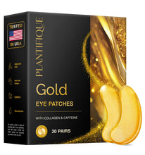 Carica l'immagine nel visualizzatore di Gallery, PLANTIFIQUE Patch Occhi Oro 24K Maschera Occhiaie Borse -20 Paia di Cerotti