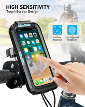 Carica l'immagine nel visualizzatore di Gallery, LUROON Porta Cellulare Moto, Universale Porta Cellulare da Bicicletta Impermeabile con Rotazione a 360°, Portatelefono M