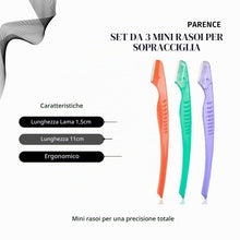 Carica l'immagine nel visualizzatore di Gallery, PARENCE.- Set di 3 rasoi per sopracciglia manuali/rasoi per sopracciglia di precisione, viso - 3 pezzi