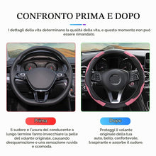 Carica l'immagine nel visualizzatore di Gallery, CGEAMDY Coprivolante Auto Universale, 37-38 cm Pelle Microfibra, Rosa